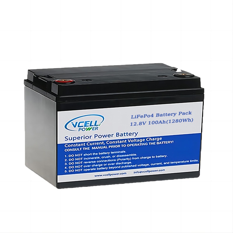 12,8V 12V 100Ah Deep Cycle LiFePO4 -akku