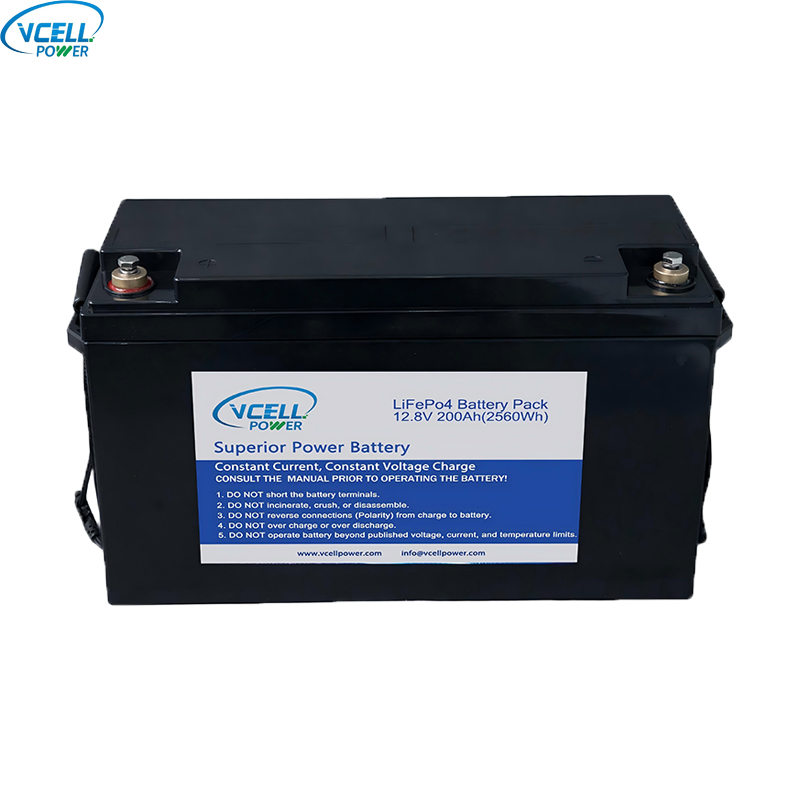 12,8V 12V 200Ah Deep Cycle LiFePO4 -akku