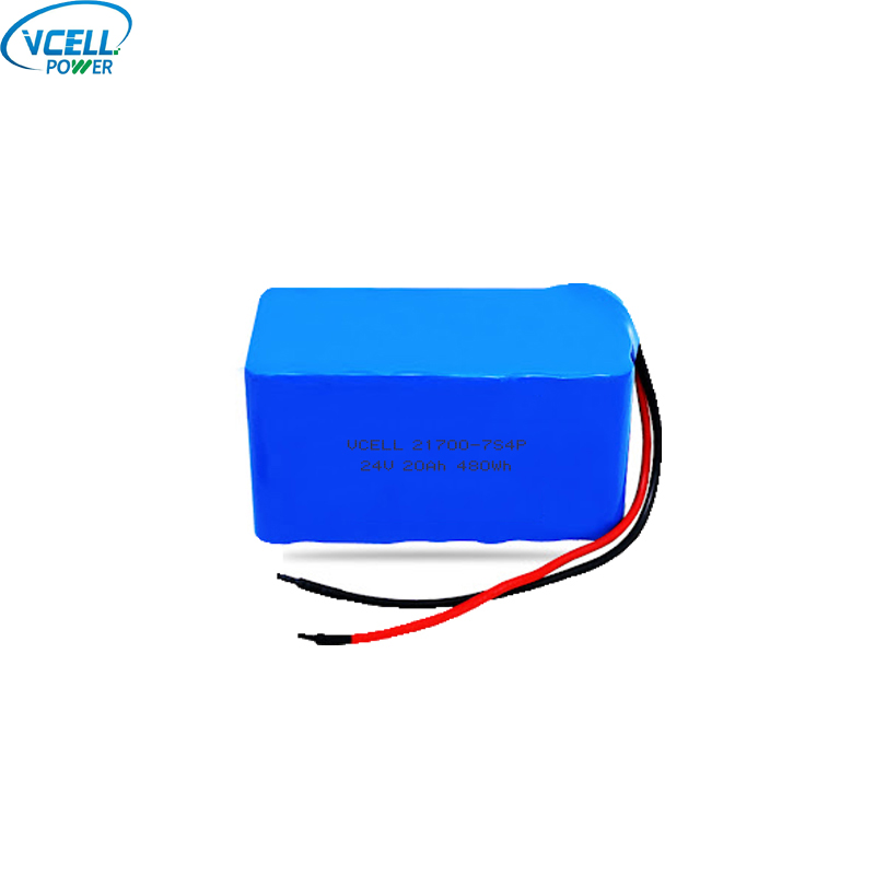 24V 20Ah 21700 7S4P Li-Ion akku