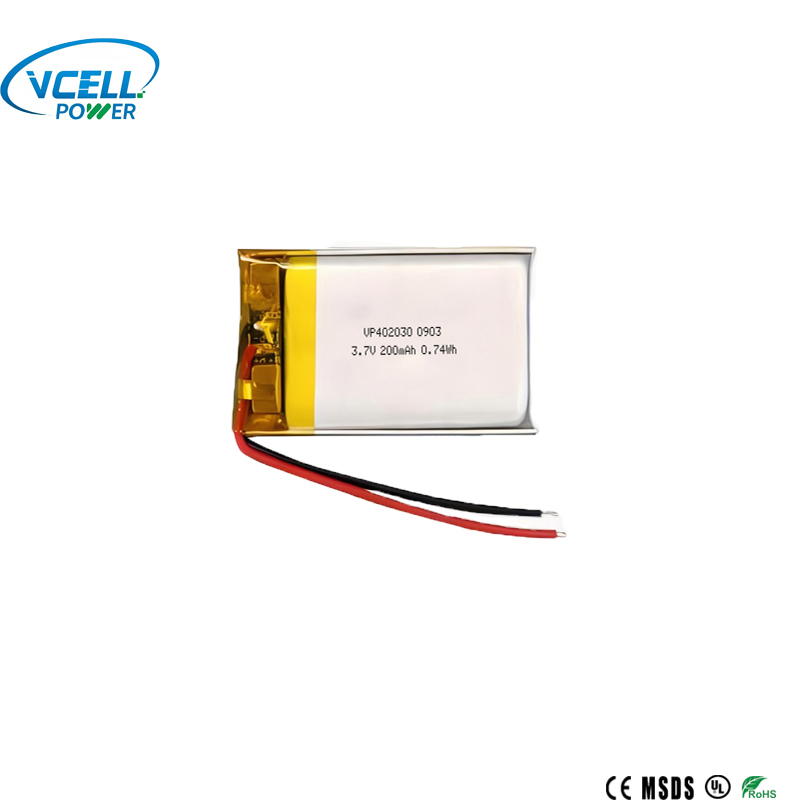 3,7 V 200 mAh 402030 ladattava Li-polymeeriakku