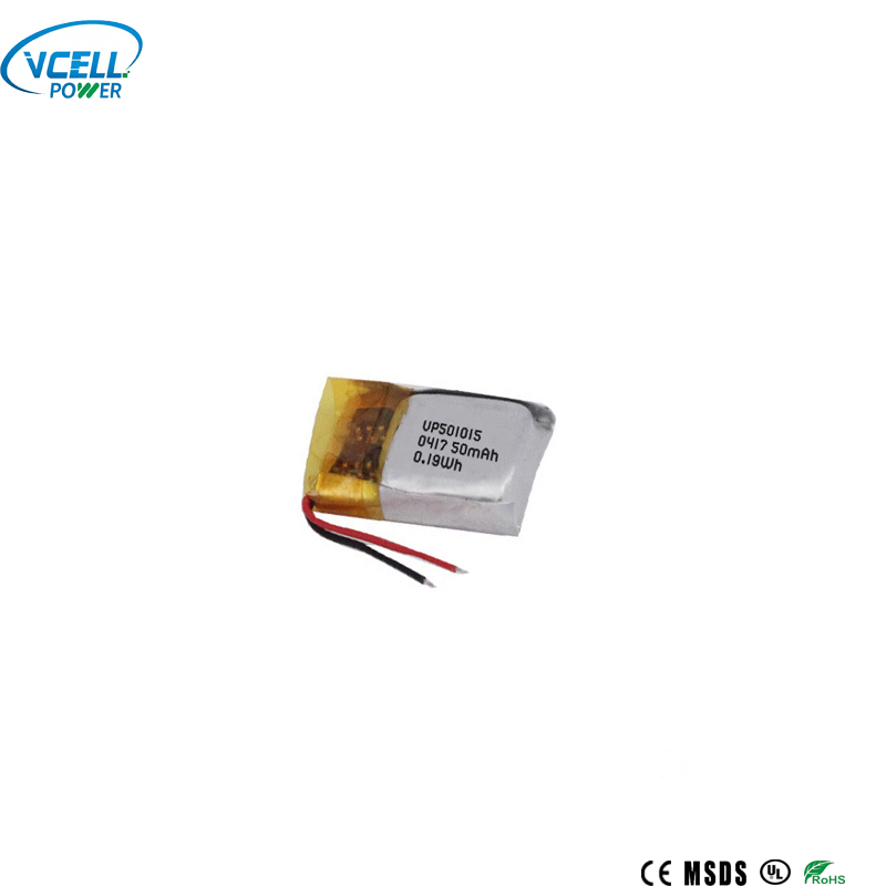 3,7 V 501015 50 mAh minilitiumpolymeeriakku
