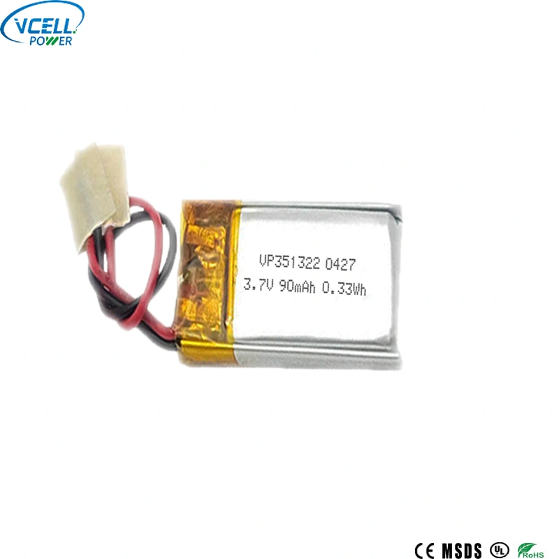 351322 3,7 V 90 mAh ladattava LiPO-akku