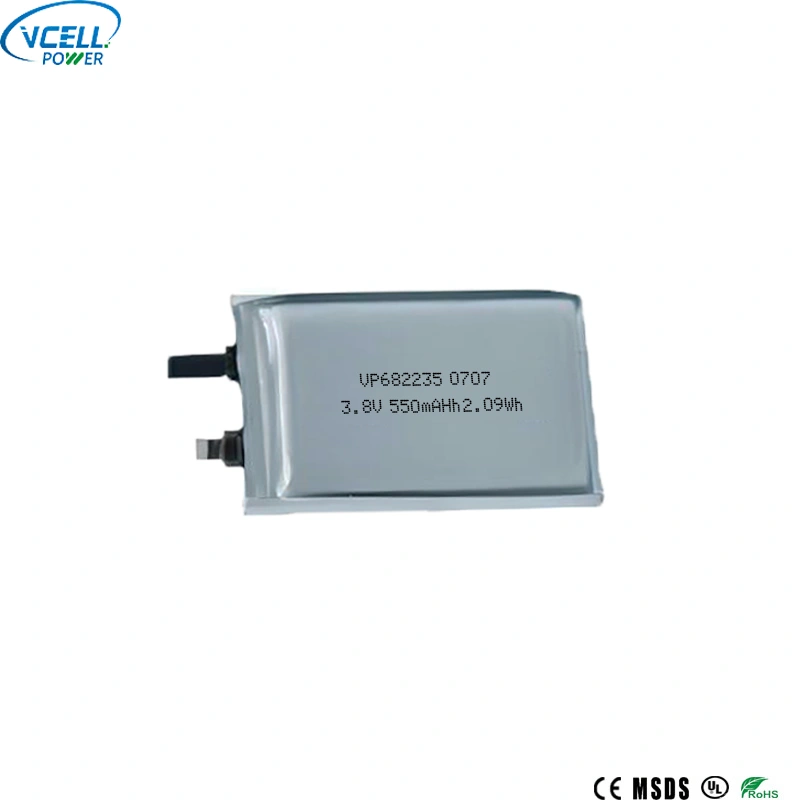682235 3,8 V 550 mAh litiumpolymeeriakku